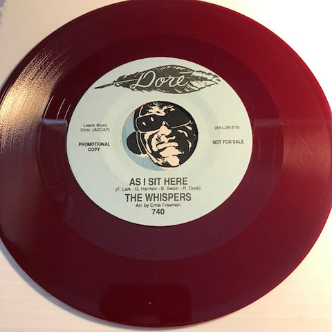 Whispers - As I Sit Here b/w The Story Book Of Love - Dore #740 - Sweet Soul - Colored Vinyl