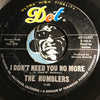 Rumblers - I Don't Need You No More b/w Boss - Dot #16421 - Garage Rock - Surf