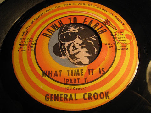 General Crook - What Time It Is pt.1 b/w pt.2 - Down To Earth #77 - Funk