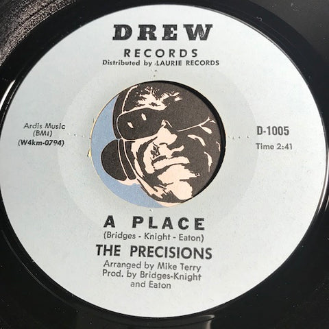 Precisions - A Place b/w Never Let Her Go - Drew #1005 - Northern Soul