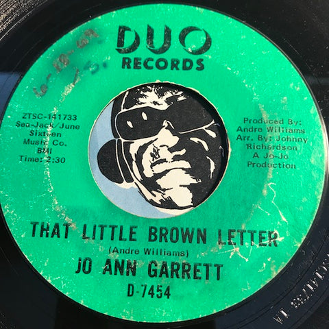 Jo Ann Garrett - That Little Brown Letter b/w I've Gotta Be Loved - Duo #7454 - Northern Soul