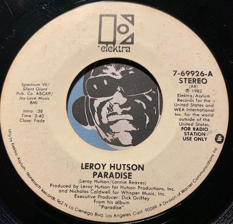 Leroy Hutson - Paradise b/w Stay At It - Elektra #69926 - Modern Soul - Funk Disco
