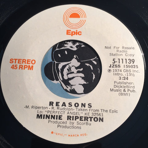 Minnie Riperton - Reasons b/w same - Epic #11139 - Funk - Modern Soul