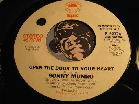 Sonny Munro - Open The Door To Your Heart (stereo) b/w (mono) - Epic #50174 - Modern Soul