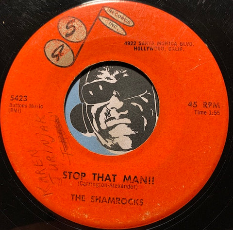 Shamrocks - Stop That Man!  b/w Danny Boy - Five Four #5423 - Doowop - R&B