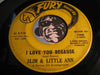 Slim & Little Ann - I Love You Because b/w Send Me The Pillow You Dream On - Fury #1068 - R&B