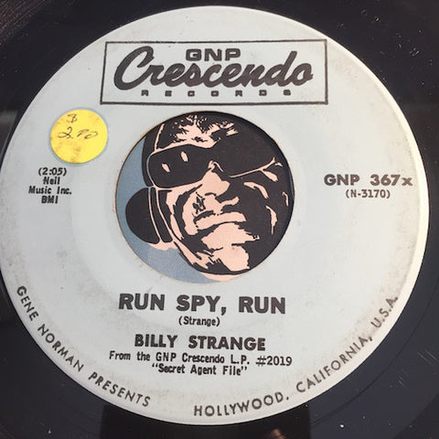 Billy Strange - Run Spy Run b/w Our Man Flint - GNP Crescendo #367 - Rock n Roll