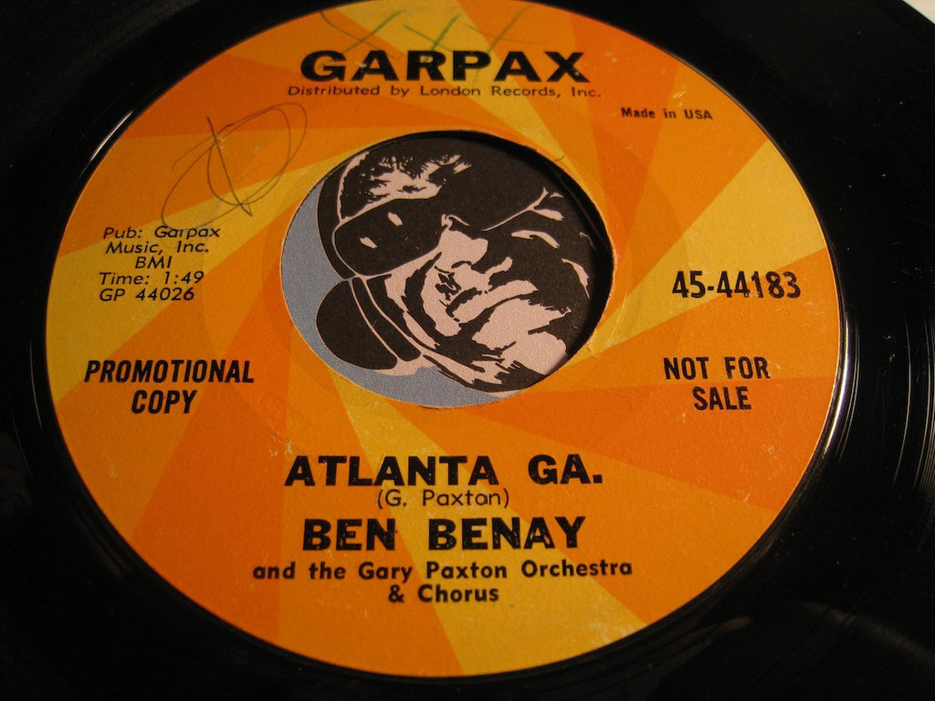 Ben Benay / Gary Paxton - Outskirts b/w Atlanta GA - Garpax #44183 - Rock n Roll