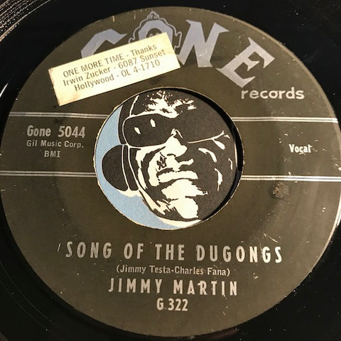 Jimmy Martin - Song Of The Dugongs b/w Jack Cobb - Gone #5044 - Country - Popcorn Soul