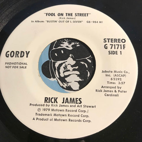 Rick James - Fool On The Street b/w Jefferson Ball - Gordy #7171 - Funk - Motown