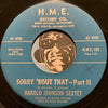 Harold Johnson Sextet - Sorry Bout That pt.1 b/w pt.2 - H.M.E. #101 - Jazz Funk - Jazz Mod