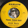Dick Pace - Please Please Baby b/w What A Pleasure - Harlow #101 - Garage Rock - Rock n Roll