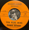 Frankie Anthony - The Wonders Of Love b/w You Were Mine - Highland #1150 - R&B Mod - R&B Soul