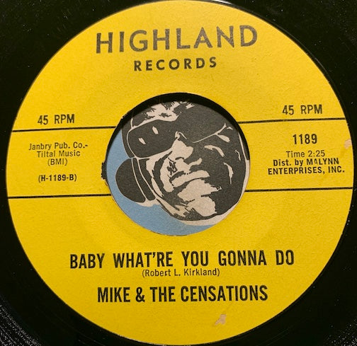 Mike & Censations - Baby What're You Gonna Do b/w Don't Sell Your Soul - Highland #1189 - Sweet Soul