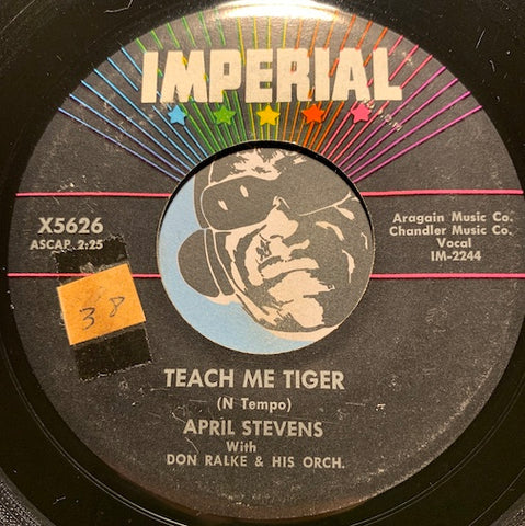 April Stevens - Teach Me Tiger b/w That Warm Afternoon - Imperial #5626 - Jazz - Popcorn Soul