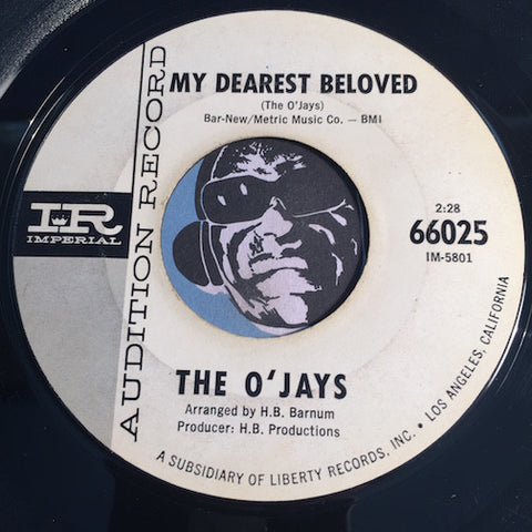 O'Jays - My Dearest Beloved b/w I'll Never Stop Loving You - Imperial #66025 - Northern Soul