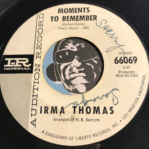 Irma Thomas - Moments To Remember b/w Times Have Changed - Imperial #66069 - R&B Soul