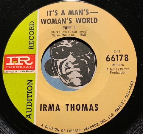Irma Thomas - It's A Man's Woman's World pt.1 b/w pt. 2 - Imperial #66178 - R&B Soul