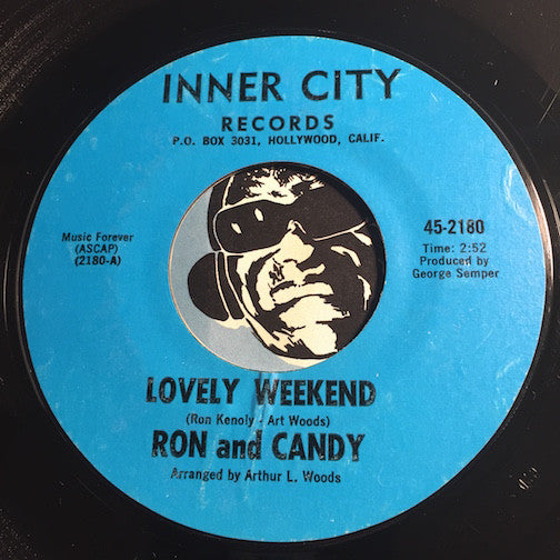 Ron & Candy - Lovely Weekend b/w Plastic Situation - Inner City #2180 - Modern Soul / Funk
