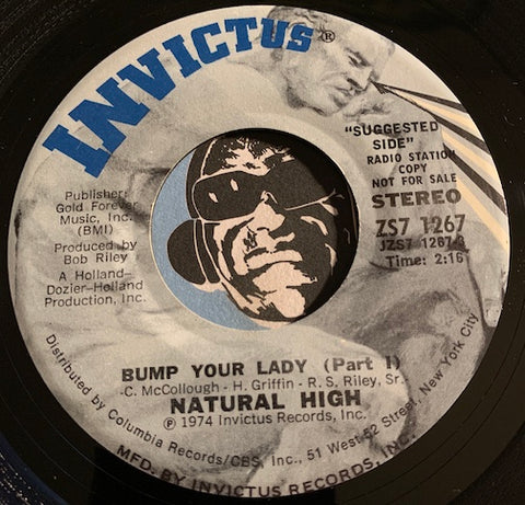 Natural High - Bump Your Lady pt.1 b/w pt.2 - Invictus #1267 - Funk