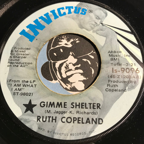 Ruth Copeland - Gimme Shelter b/w No Commitment - Invictus #9096 - Funk - Soul - Psych Rock