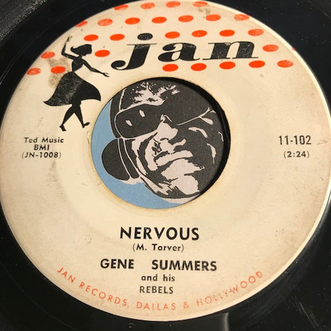 Gene Summers - Nervous b/w Gotta Lotta That - Jan #11-102 - Rockabilly