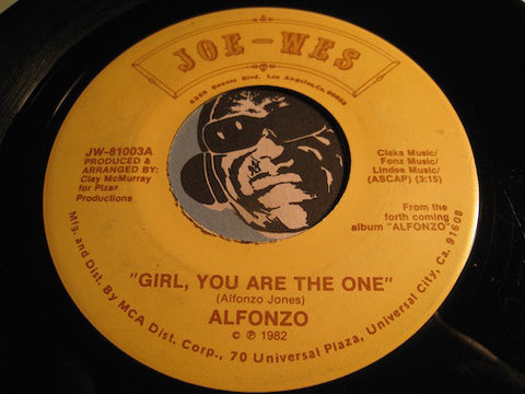 Alfonzo - Girl You Are The One b/w Lowdown - Joe-Wes #81003 - Funk Disco - Modern Soul