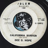 Dee D. Hope – California Surfer b/w A Boy Of My Own - Jolum #100 - Surf - Teen