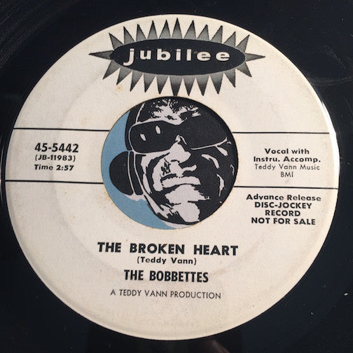 Bobbettes - The Broken Heart b/w Mama Papa - Jubilee #5422 - Doowop - Girl Group