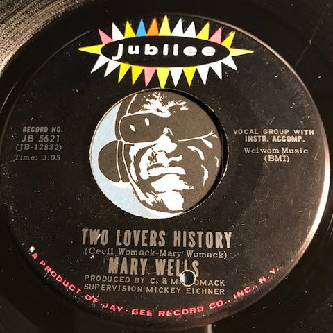 Mary Wells - Two Lovers History b/w The Doctor - Jubilee #5621 - Northern Soul - Soul