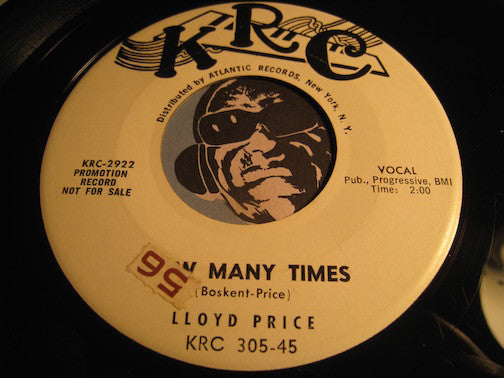 Lloyd Price - How Many Times b/w To Love And Be Loved - KRC #2922 - R&B