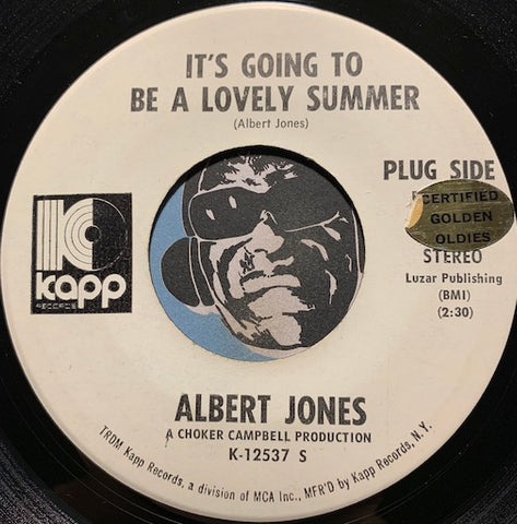 Albert Jones - It's Going To Be A Lovely Summer b/w Monkey Boogaloo - Kapp #2100 - R&B Soul - Northern Soul