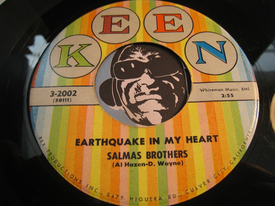 Salmas Brothers - Earthquake In My Heart b/w Circle Rock - Keen #2002 - Chicano Soul
