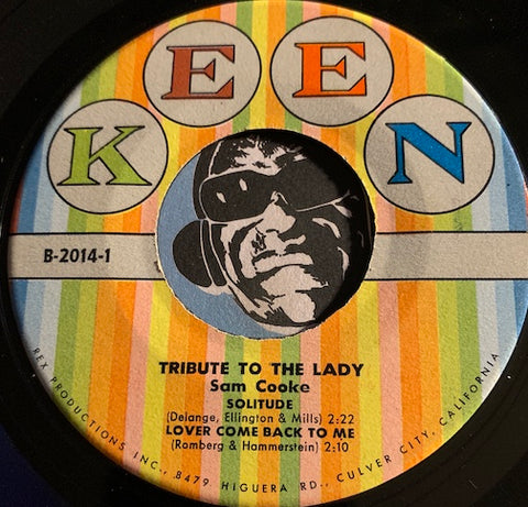 Sam Cooke - Tribute To The Lady EP - Solitude - Lover Come Back To Me b/w T'aint Nobody's Business - She's Funny That Way - Keen #2014 - R&B - Soul - R&B Soul
