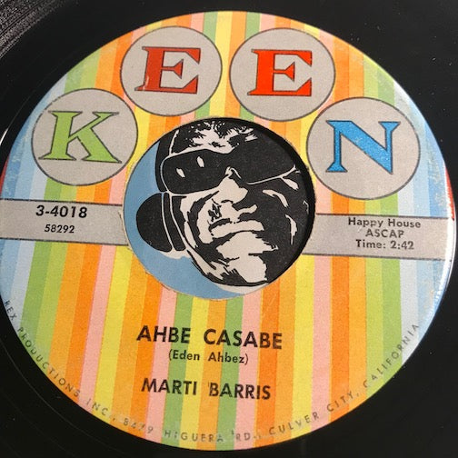 Marti Barris - Ahbe Casabe b/w Can't You Read Between The Lines - Keen #4018 - Popcorn Soul