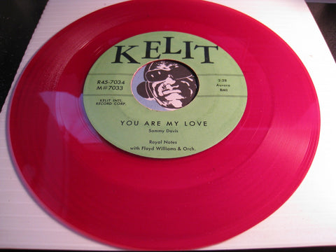 Royal Notes / Phill Johnson & Duvals - You Are My Love (Royal Notes) b/w Wee Small Hours (Phil Johnson & Duvals)  - Kelit #7034 - red vinyl - Doowop