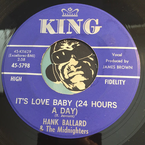 Hank Ballard & Midnighters - It's Love Baby (24 Hours A Day) b/w Those Lonely Lonely Feelings - King #5798 - R&B - Doowop
