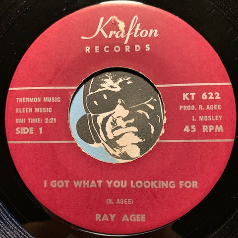 Ray Agee - I Got What You Looking For b/w Love Is A Gamble - Krafton #622 - R&B Soul