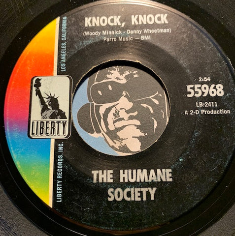Humane Society - Knock Knock b/w Tip Toe Thru The Tulips With Me - Liberty #55968 - Garage Rock - Psych Rock