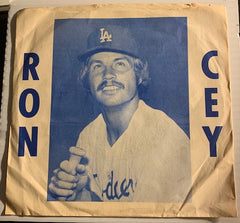 Ron Cey, third baseman for the Los Angeles Dodgers, watches the