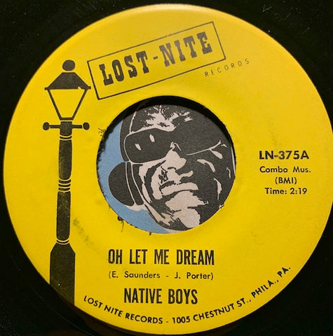 Native Boys - Oh Let Me Dream b/w I've Got A Feeling - Lost Nite #375 - Doowop Reissues