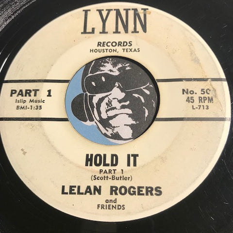 Lelan Rogers - Hold It pt.1 b/w pt.2 - Lynn #502 - R&B - Rock n Roll