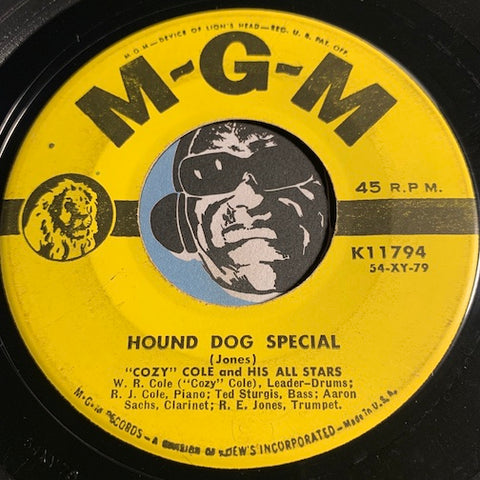 Cozy Cole - Hound Dog Special b/w A Terrible Sight - MGM #11794 - R&B - Jazz