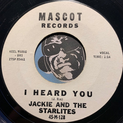 Jackie & Starlites - I Heard You b/w For All We Know - Mascot #128 - Doowop