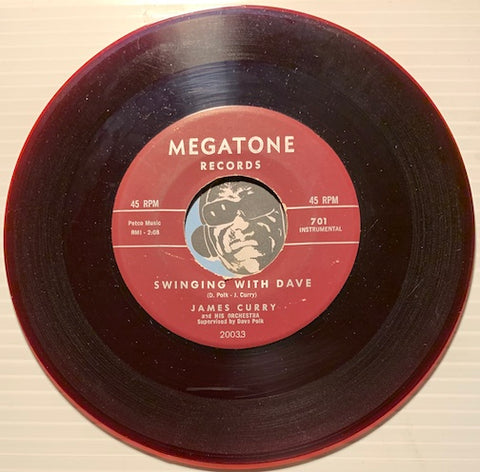 James Curry - Swinging With Dave b/w Mellow Blue - Megatone #701 - R&B Instrumental - Colored Vinyl