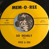 Rosie & Ron - Bring Me Happiness b/w So Dearly - Mem-O-Ree #003 - Chicano Soul - Doowop - R&B - East Side Story