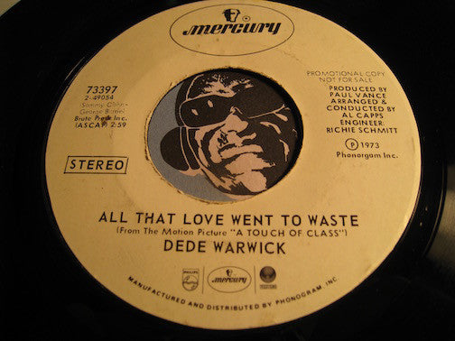 Dede Warwick - All That Love Went To Waste b/w I Haven't Got Anything Better To Do - Mercury #73397 - Modern Soul