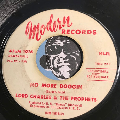 Lord Charles & Prophets - No More Doggin b/w Cherry Pie - Modern #1016 - R&B Soul
