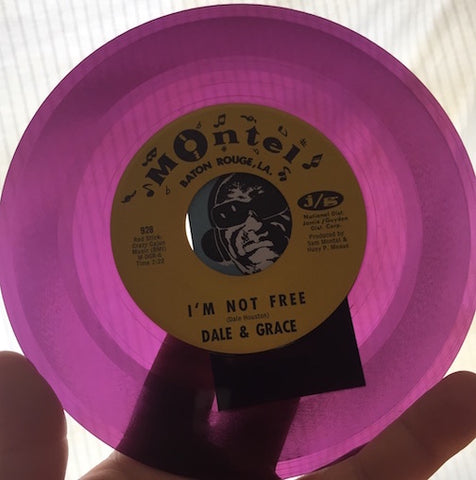 Dale & Grace - The Loneliest Night b/w I'm Not Free - Montiel #928 - R&B Soul - Colored Vinyl