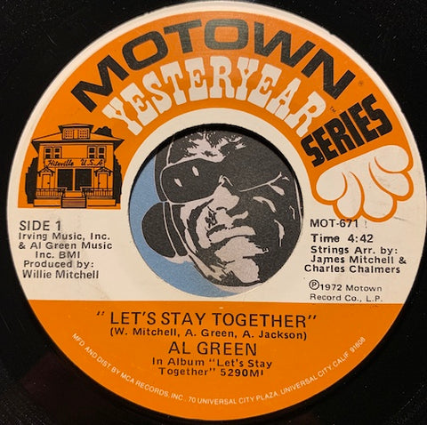 Al Green - Let's Stay Together b/w I've Never Found A Girl - Motown Yesteryear #671 - Sweet Soul - R&B Soul
